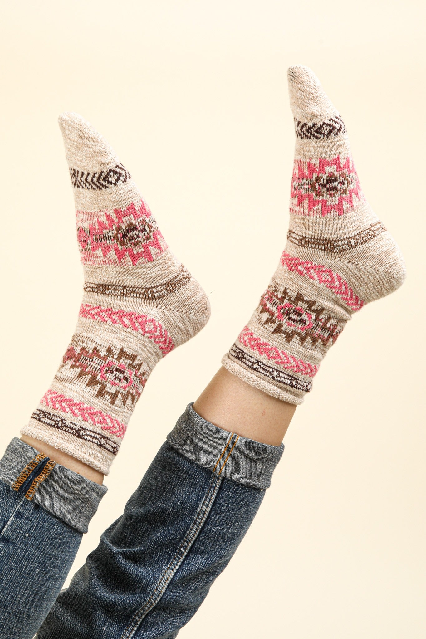 Aztec Knit Socks