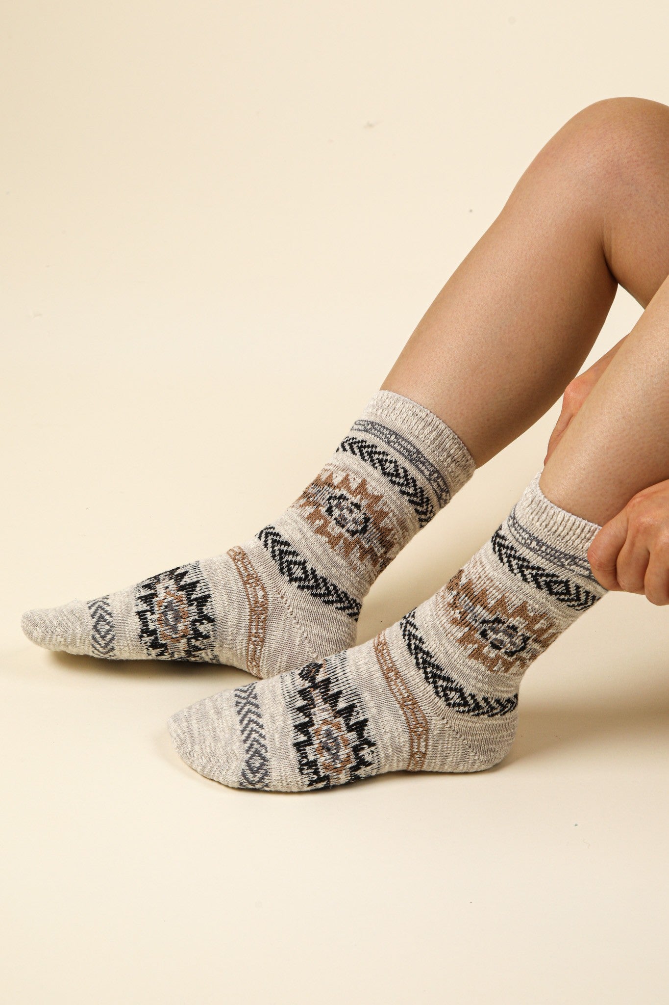 Aztec Knit Socks