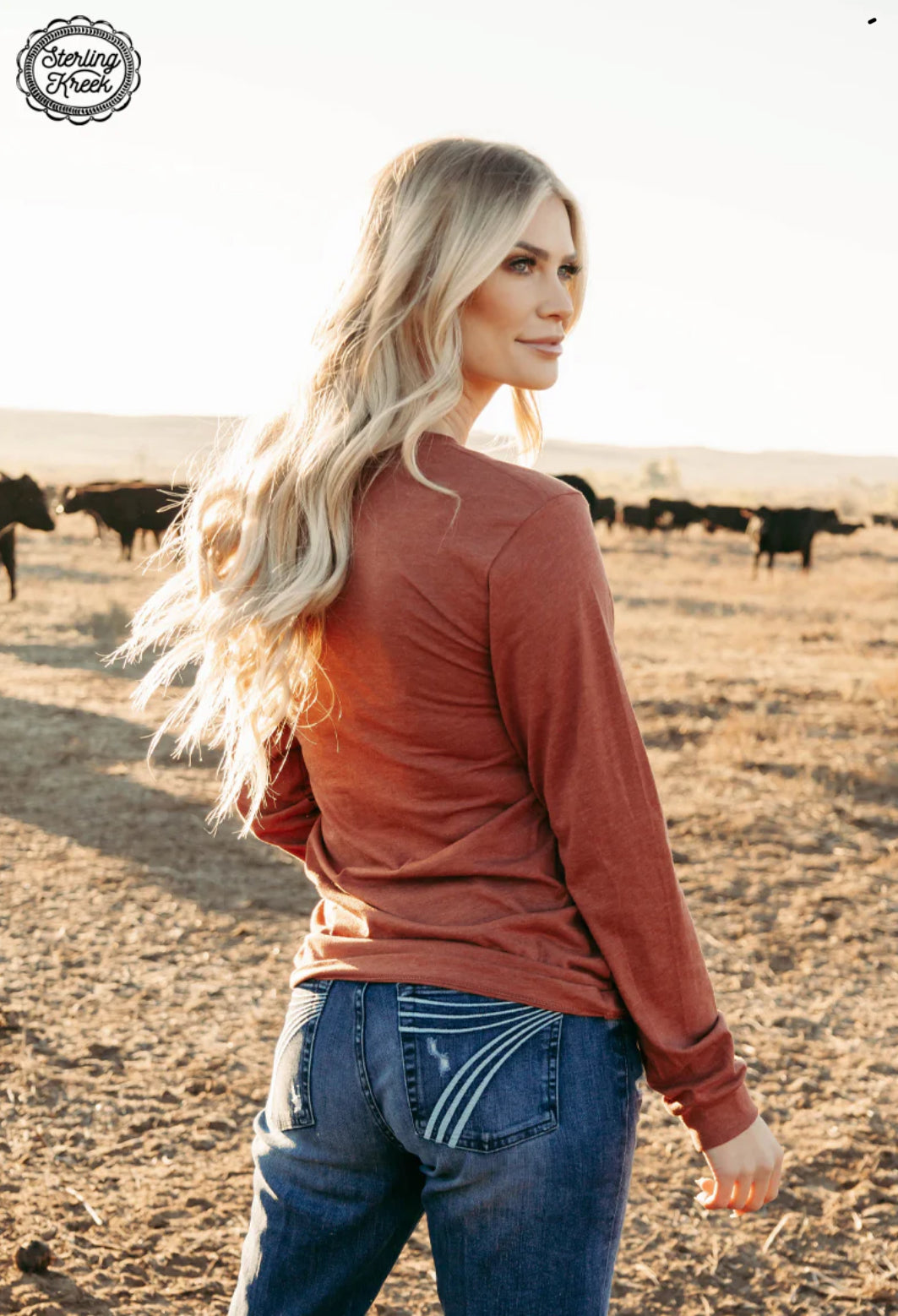 Aztec Angus Graphic Long Sleeve T-shirt