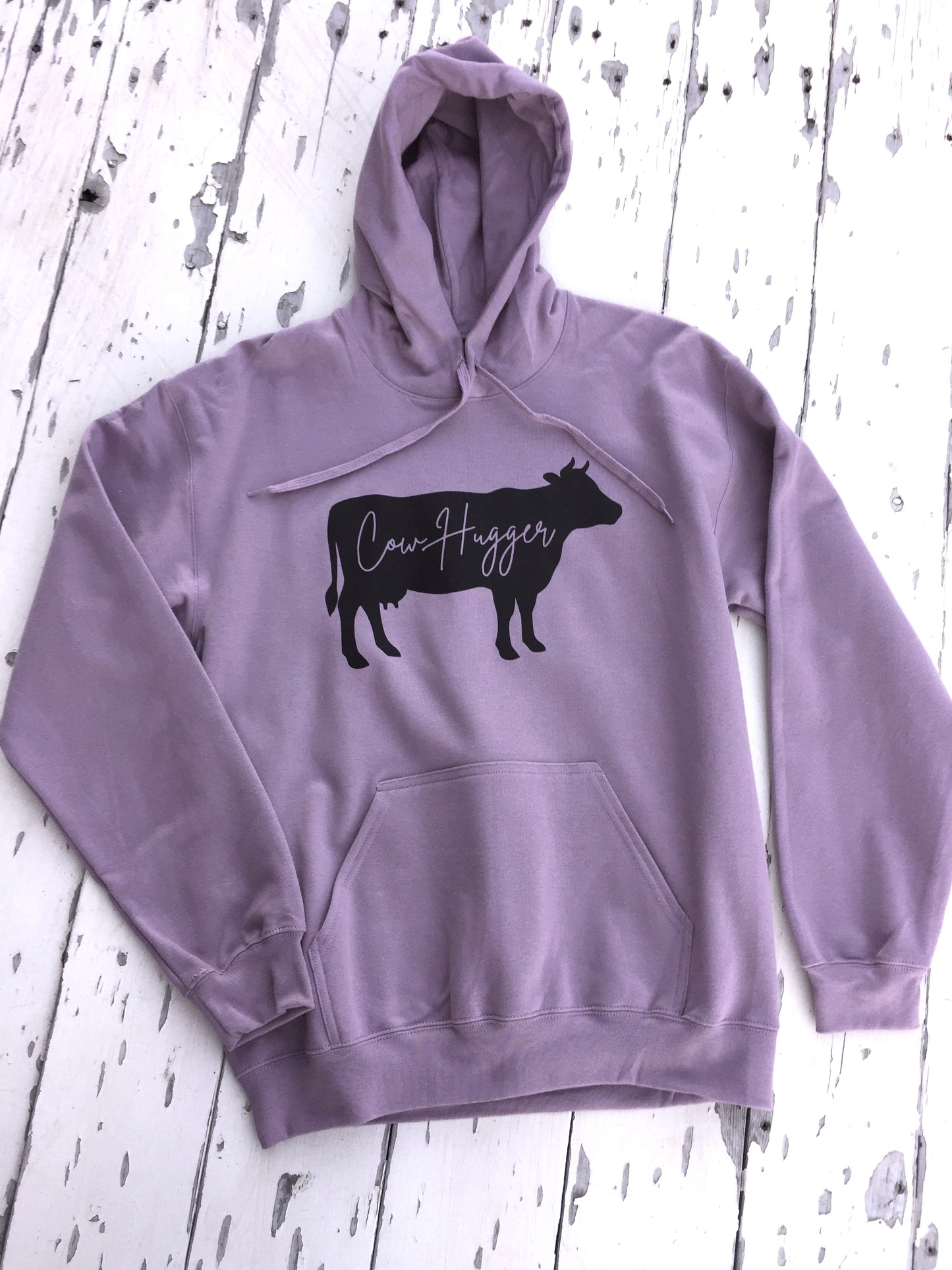 Cow Hugger Hoodie in Dusty Purple