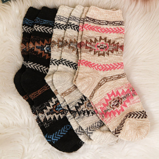 Aztec Knit Socks