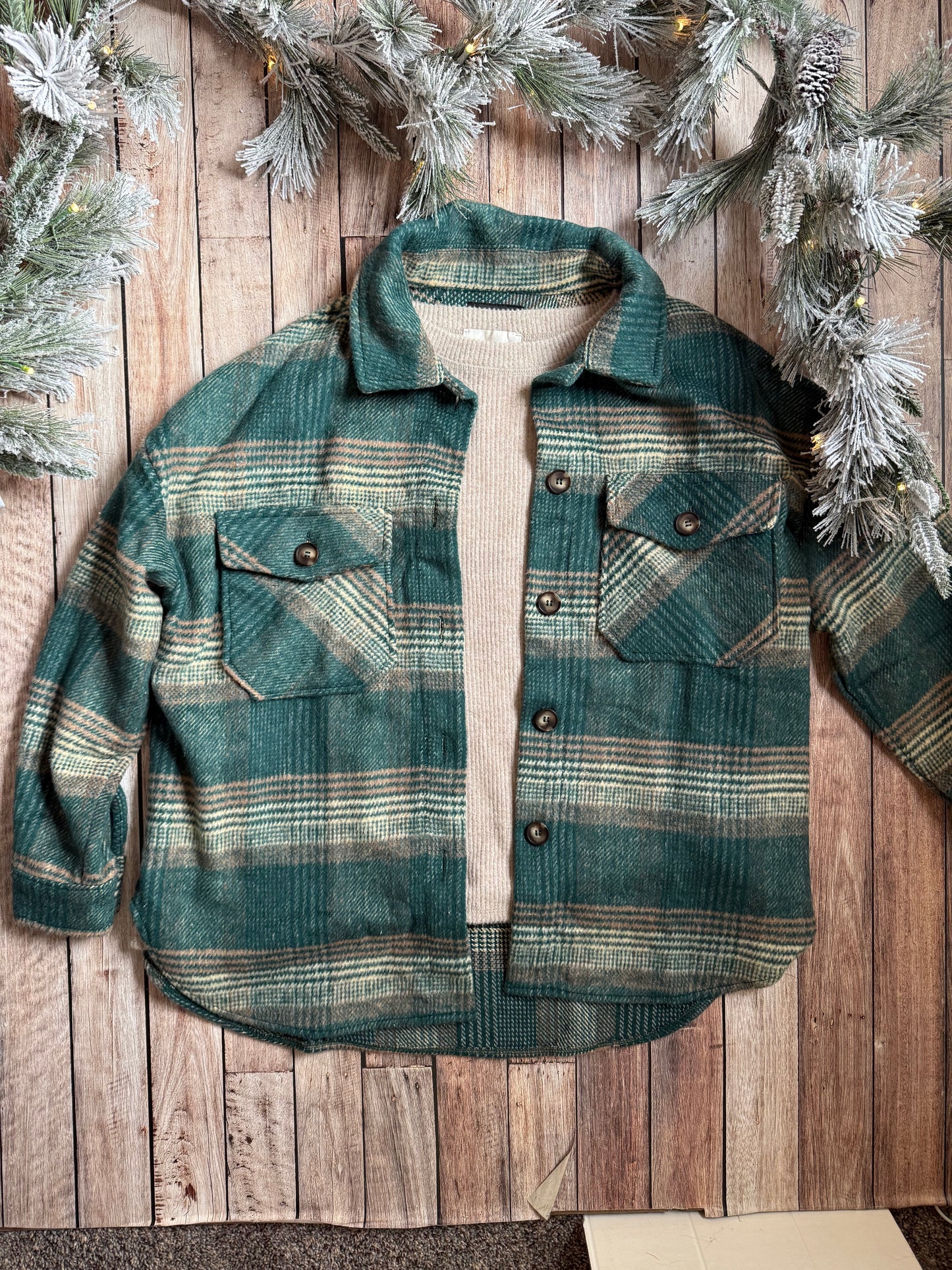 Forest Green Plaid Jacket