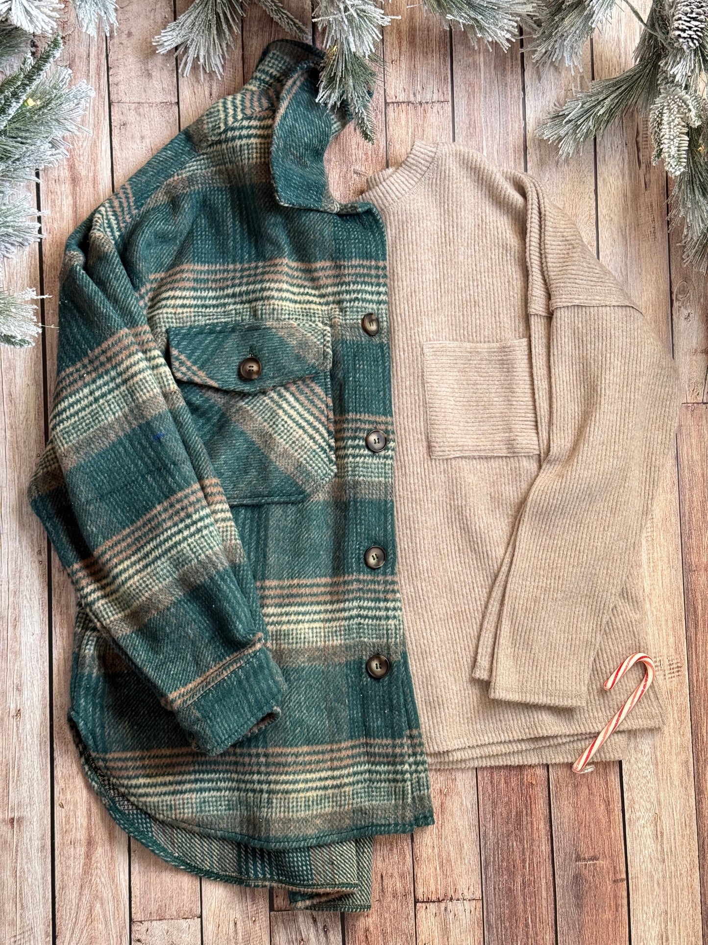 Forest Green Plaid Jacket